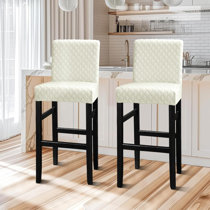 Square good Barstool Slipcover with Ruffled Skirt, Canvas Bar Stool Slipcover, Bar Stool Cover